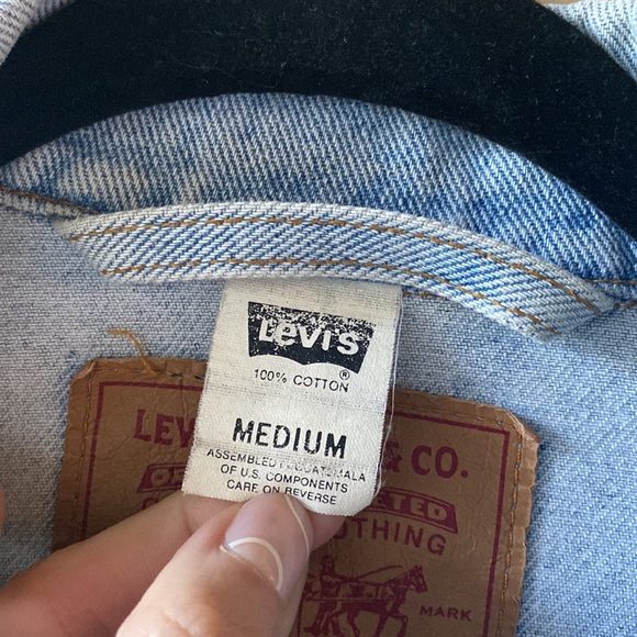Vintage Levi’s Denim Jacket M Custom Stitching La Croix Me A River Gypsy - Picture 5 of 12